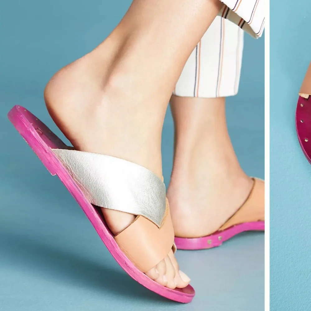 Beek Gull Slide Sandals Anthropologie Size 6 NWOT - Picture 3 of 7